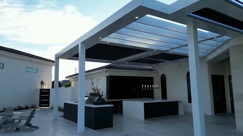 ModernXscapes crew installing a structural frame